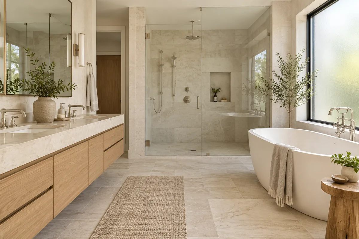Bathroom — modern tile & vanity