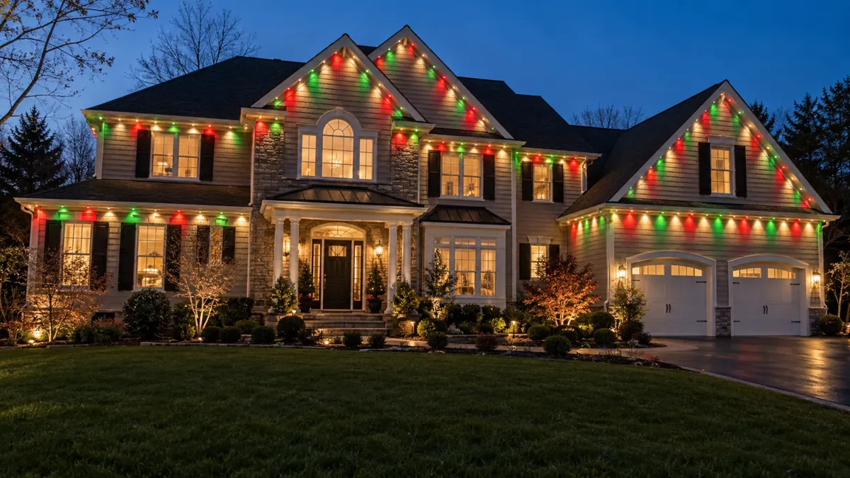 Permanent lights — holiday colors