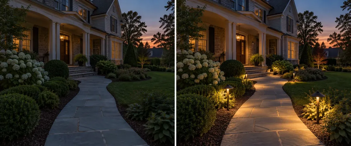Pathway & landscape lights, lighting layout